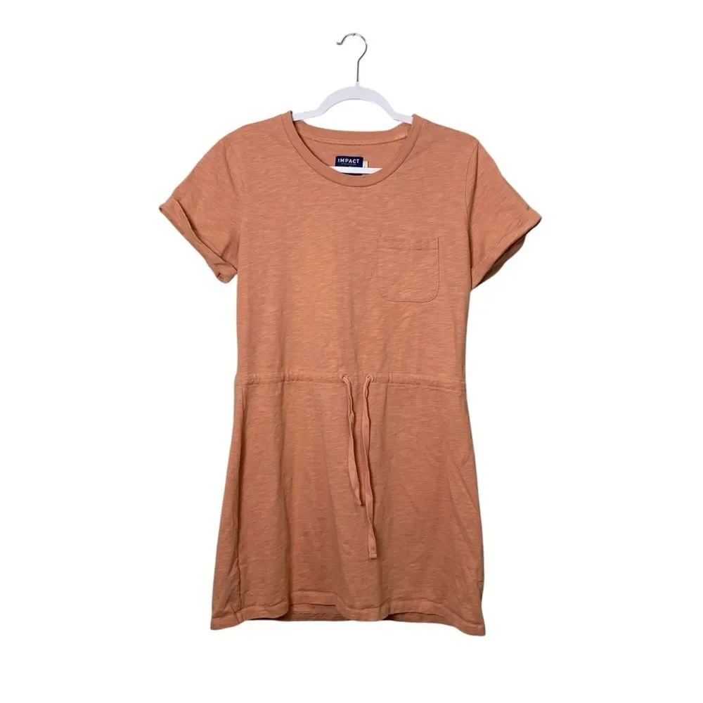 United By Blue Impact Collection Organic Cotton Casual T Shirt Dress Peach